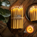 Velas Naturais de Cera de Abelha – Kit com 25 Unidades | Queima Limpa e Elegante